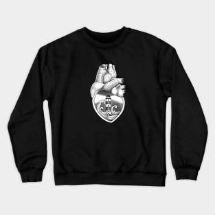 Navy heart with lighthouse Crewneck Sweatshirt